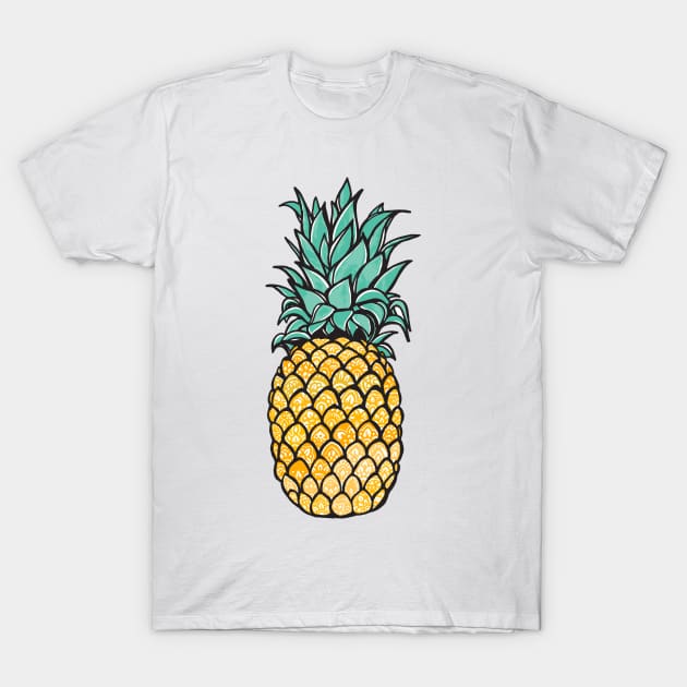 Yellow Mandala Pineapple T-Shirt by aterkaderk